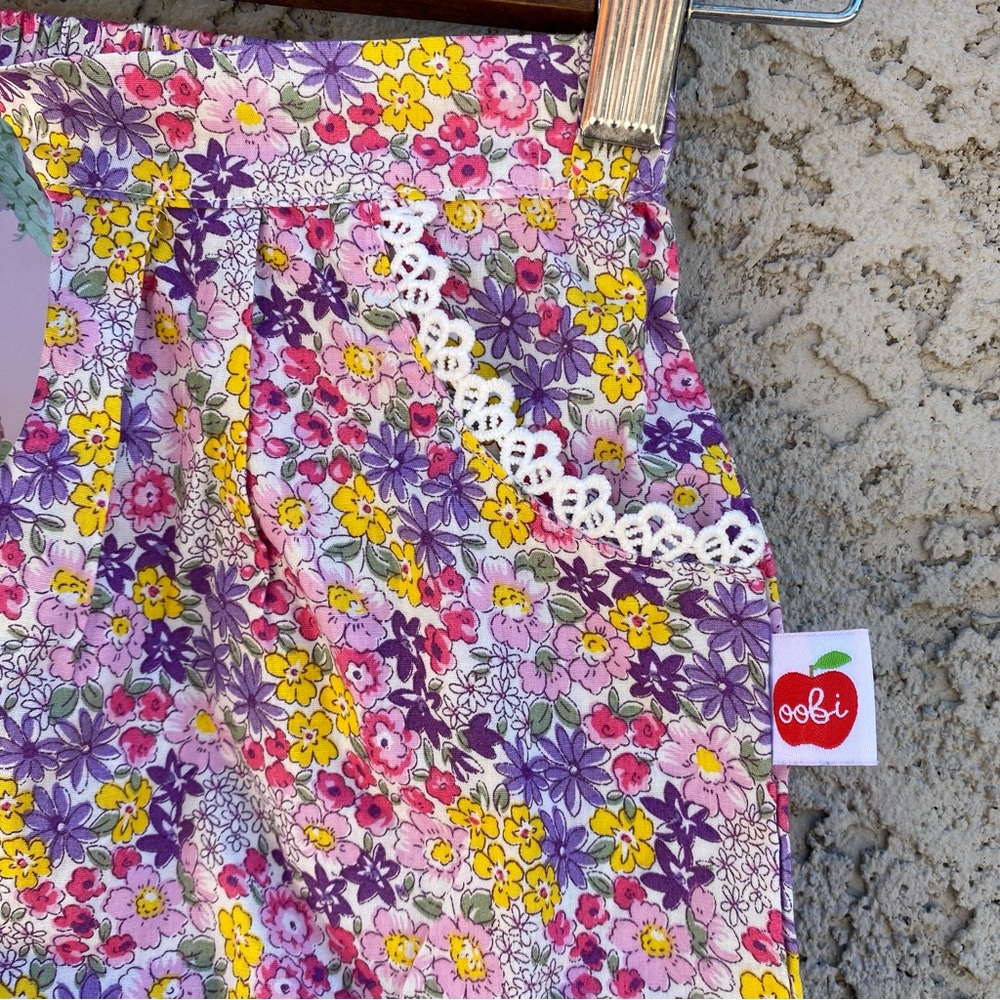 OOBI Girls Floral Shorts With Pockets - Picture 4 of 10